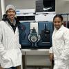 H3D Scientists standing next to the new 5500 QTRAP